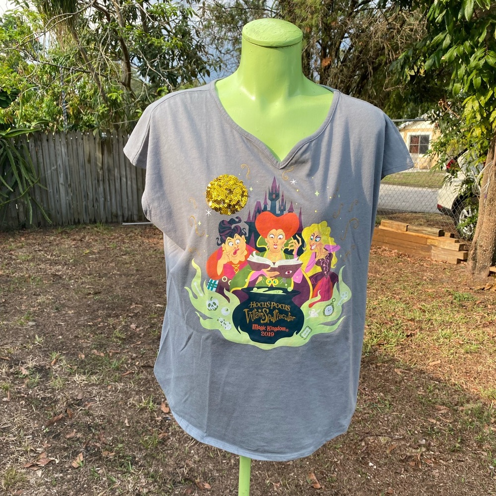 Disney Hocus Pocus Villain Spectacular Print Women’s Shirt Size L - Picture 2 of 10